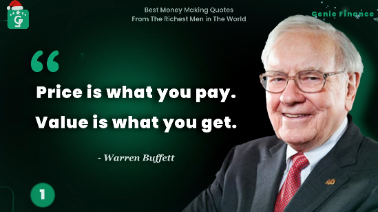 Warren Buffett quote:
"price is what you pay.
Value is what you get"